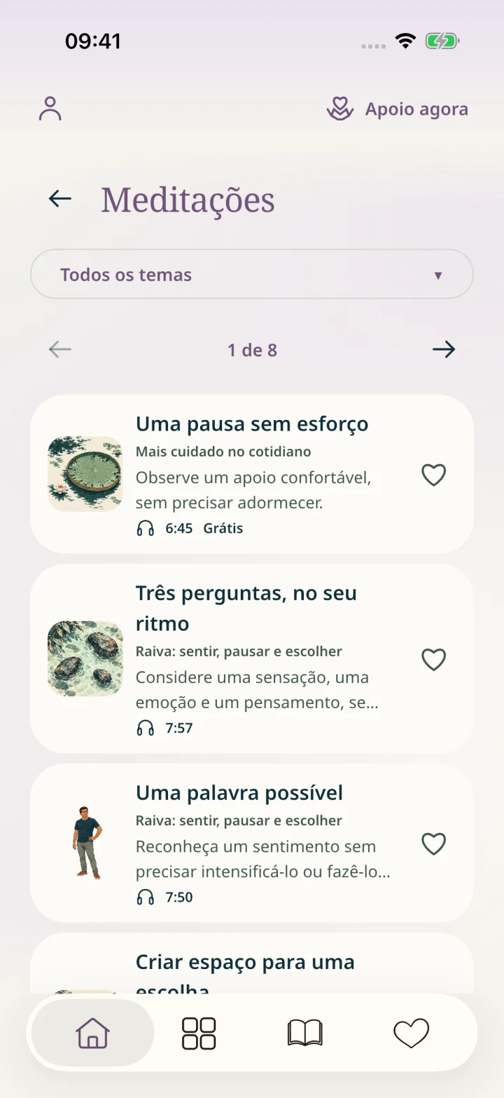 Seleção de meditações do MenteLeve